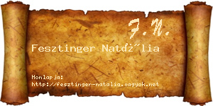 Fesztinger Natália névjegykártya