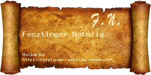 Fesztinger Natália névjegykártya
